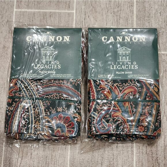 Vintage Cannon 2x Pillow Shams - Picture 1 of 7